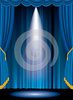 One spot on blue vertical