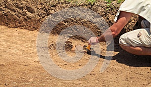 One of the stages of excavation