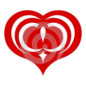 One star heart icon, simple style