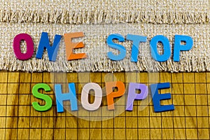 One stop shopper shop business store marketing promotion sales banner