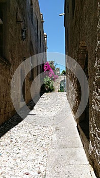 One of the streets of the ancient Rhodes castle