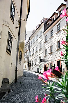 One of the streets of the old city of Bratislava, Slovakia