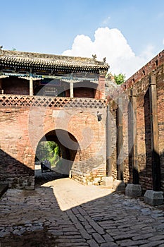 One of the streets of the village of Zhangbi Cun, near Pingyao, China, famous for it`s underground fortress