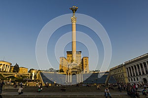 One of the symbols of Kiev Independence Square (Maidan Nezalezhnosti) in the center of the city