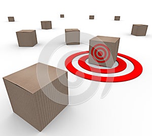 One Targeted Cardboard Box Inventory Warehouse