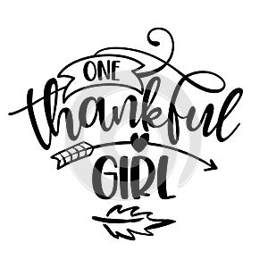 One Thankful Girl - Inspirational Thanksgiving day