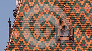 One of the trademark art nouveau roofs of Budapest - HUNGARY