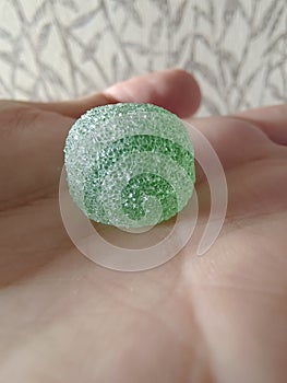 Jelly mint candies with sugar