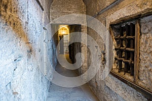 One of two Old Prisons in the Doge`s Palace Palazzo Ducale in Venice, Italy