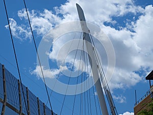 One of Two Spired Cable Stayed over Mockingbird Lane