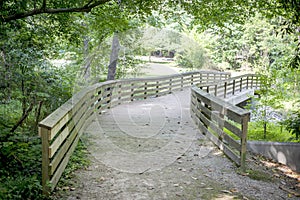 One walkway bridge located in Cary North Carolina photo