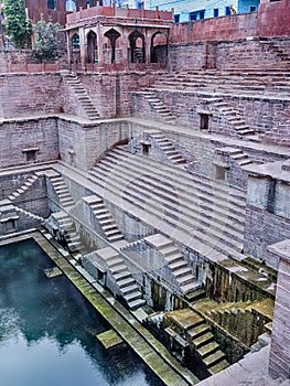 One Wall Of The Jodhpur Step Well