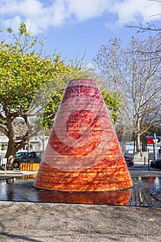 One of the Water Volcanoes, a popular attraction among visitors, especially children photo