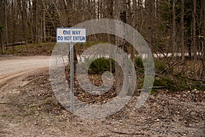 One way do not enter sign