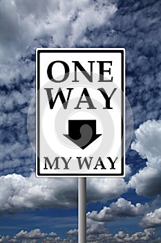 One way my way photo