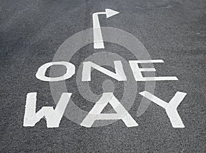 One way sign