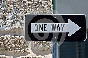 One way sign