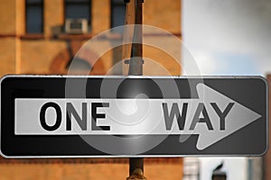 One Way sign