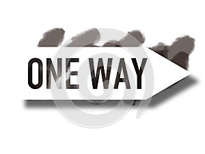 One way sign concept abstract picture. Business artwork vector graphics