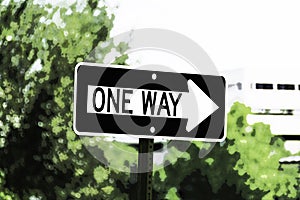 One Way Sign