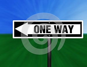 ONE WAY Street Sign