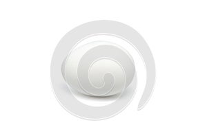 One white egg, isolated on white background