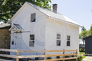 One white historic house at the Amana Colonies