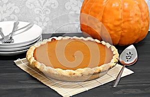 One whole pumpkin pie