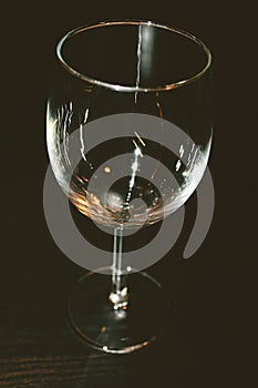 One wineglass - food and drink equipment photo
