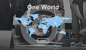 One World Peace Connection Relationship Interconnection Concept