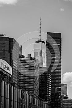 One World Trade Center in Black and White