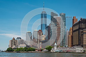 One World Trade Center and Downtown Manhattan Skyline photo