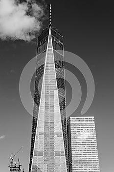 One World Trade Center in the financial district of NYC