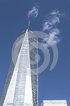 One World Trade Center in the financial district of NYC