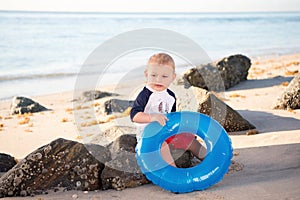 One Year Old Baby Boy at the Beach