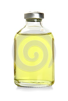 One yellow bottle with essential oil