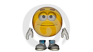 One yellow smile guy with the face and boots