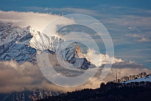 Ongoing storm over Grauspitz massif