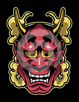 ONI MASK JAPANESE CULTURE ILLUSTRATION photo