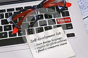Onilne education and self development system concept