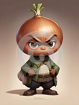 onion character cartoon illustration