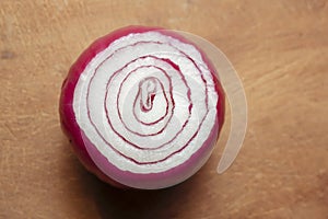 An onion cut, beautiful texture