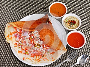 Onion dosa South Indian cuisine breakfast