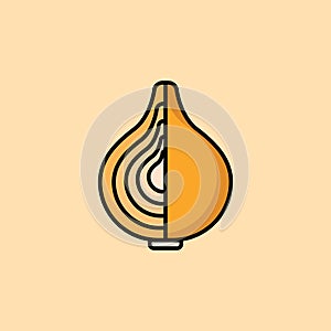 Onion Icon Illustration