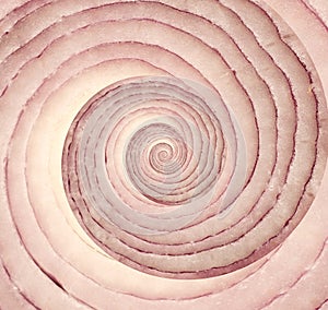 Onion infinity spiral abstract background.