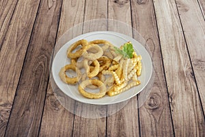 Onion rings are a type of fast food generally found