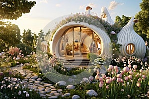 An onion-shaped organic house photo