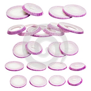 Onion slice isolated