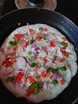 Onion & tomato uttapam south indian breakfast