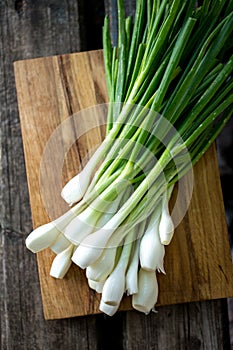 Onions on the cutting board